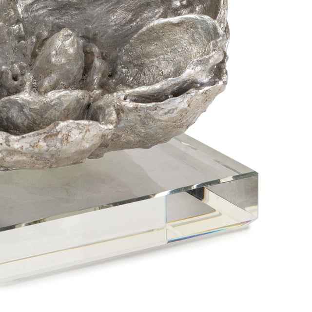 Traditional Regina Andrew Magnolia Objet in Silver Leaf For Sale - Image 3 of 6