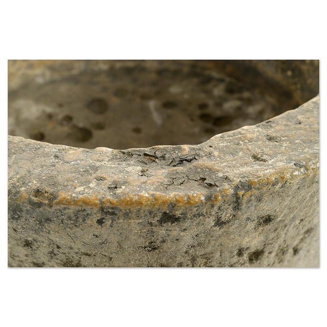 Antique Round Stone Planter For Sale - Image 4 of 7