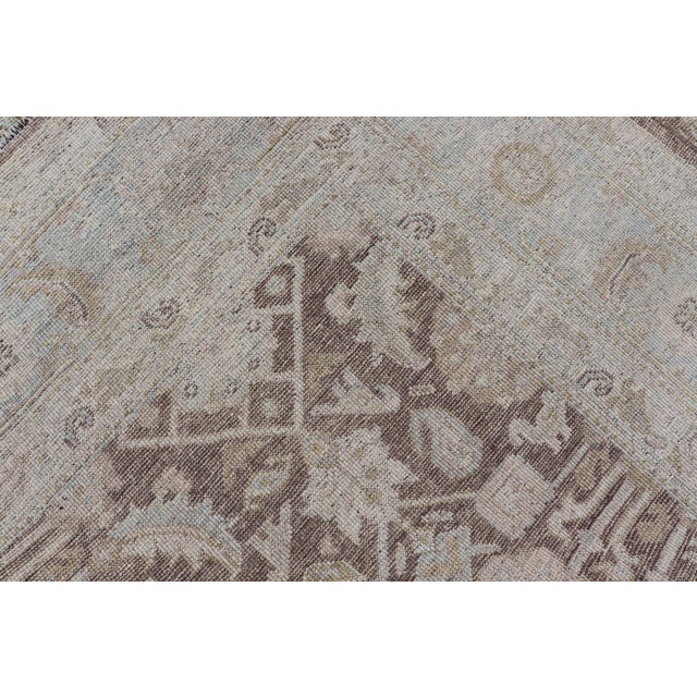 Modern Tabriz Design Rug by Keivan Woven Arts in Warm Brown Tones 9'3 X 11'8 For Sale - Image 17 of 17