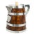 Handsome Antique English Oak and Silver-Plated Pitcher, Late 19th Century For Sale