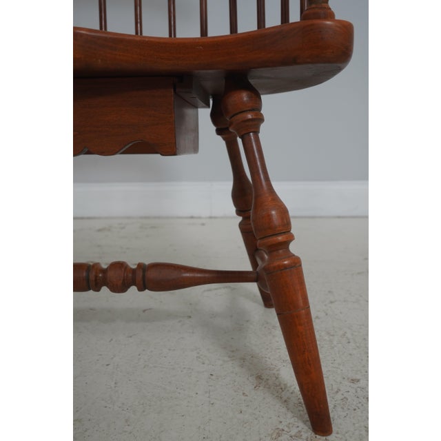 Frederick Duckloe Oak, Cherry, and Walnut Comb-Back Windsor Desk Writing Chair For Sale - Image 15 of 18