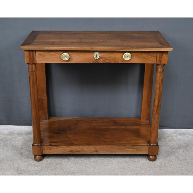 Empire Walnut Console Table, Early 19th Century For Sale - Image 6 of 18