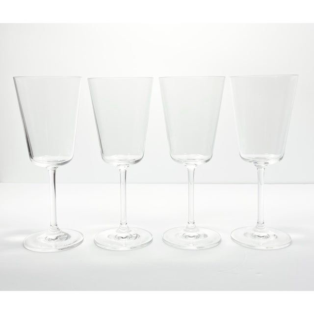 Waterford (Marquis) 4 Contemporary Crystal Water or Wine Glasses 8” 10oz Signed Excellent condition. No chips, cracks, or...