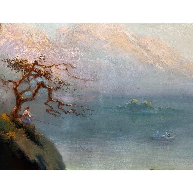 Landscape Composition, 1869, Pastel, Framed For Sale - Image 6 of 14