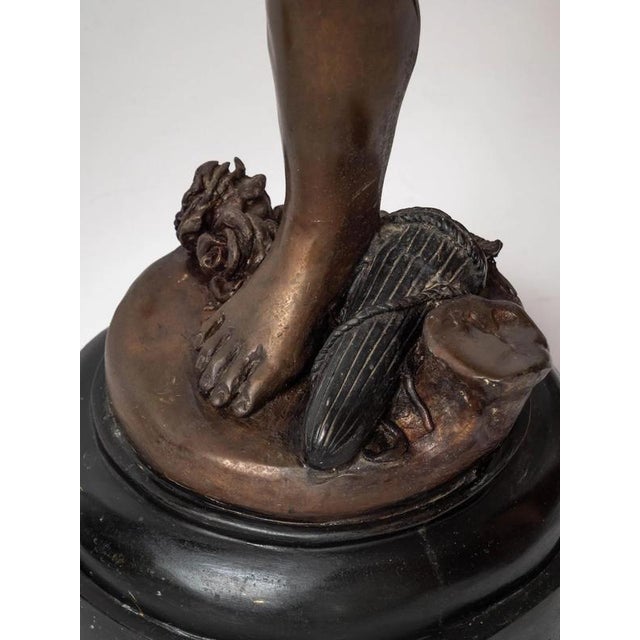 Large Bronze Statue of Cupids Carrying a Torch For Sale - Image 9 of 18