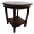 Traditional Round Wood Side Table With Lower Shelf For Sale