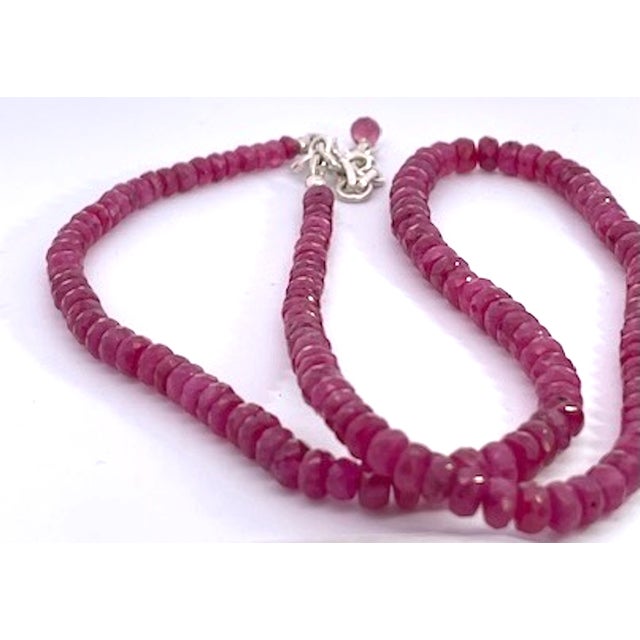 Ruby Beads on Silver For Sale - Image 9 of 9