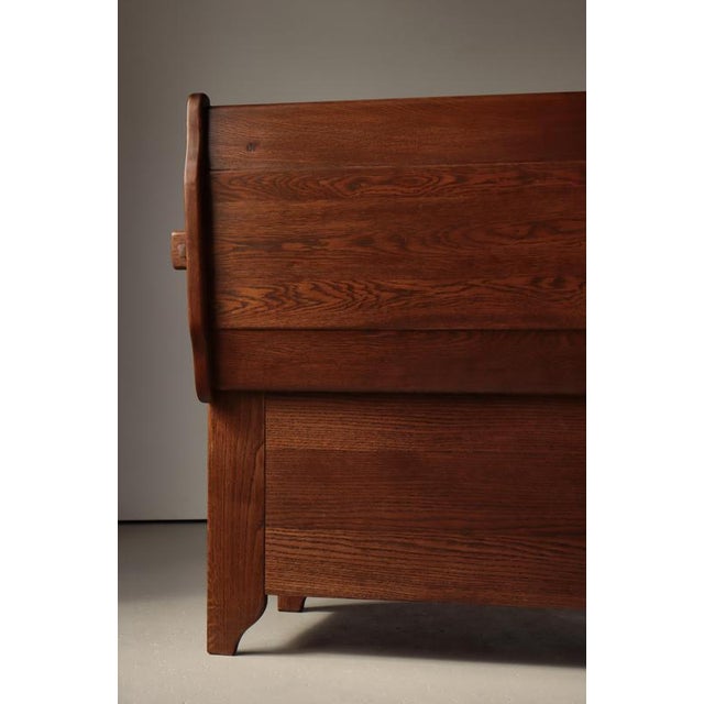 Danish Gothic Style Cabinetmaker Blanket Chest in Oak, 1950s For Sale - Image 13 of 17
