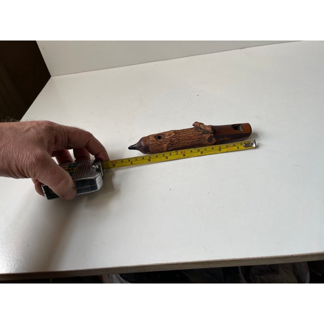 Antique Swiss Bird Whistle in Hand-Carved Wood, 1890s For Sale - Image 8 of 10