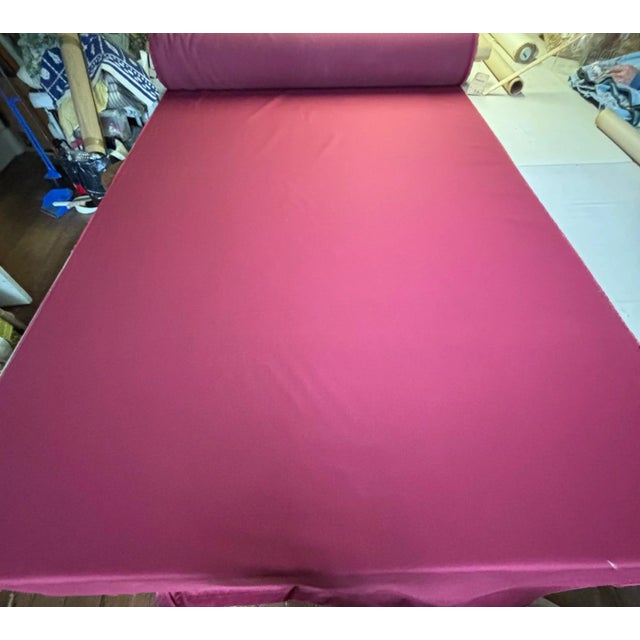 Gorgeous 58 yard bolt of ribbed burgundy Brunschwig & Fils fabric. upholstery weight.
