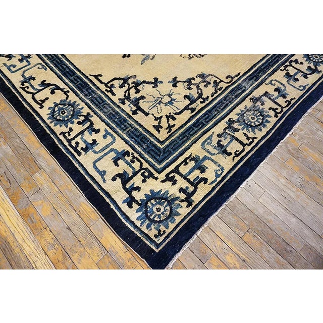 Chinese 19th Century Chinese Ningxia Carpet ( 9'10" x 12' - 300 x 365 ) For Sale - Image 3 of 7