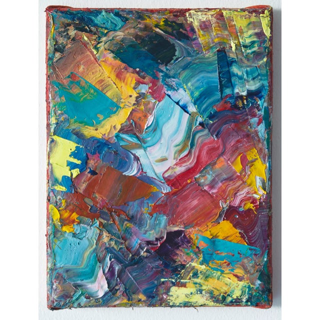 Paint "Colourscape 19" Small Abstract Oil Painting by Simon Findlay For Sale - Image 7 of 7