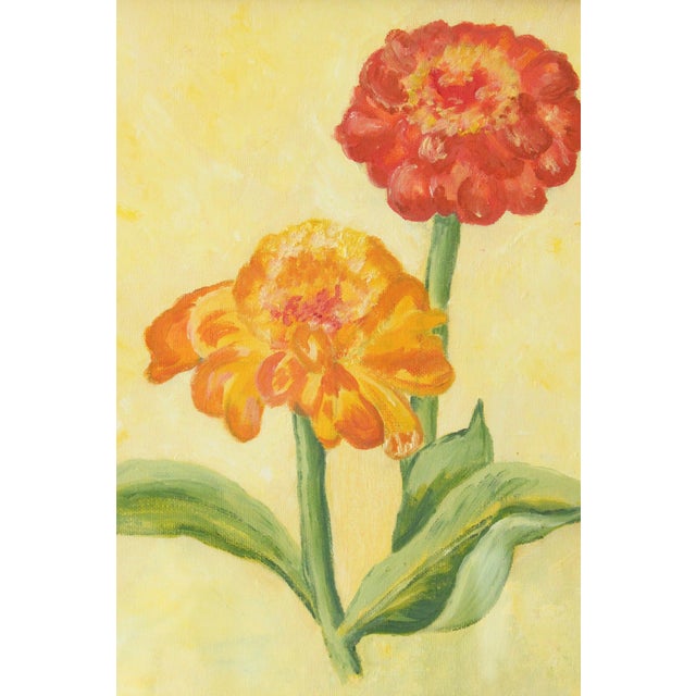 Framed Still Life Oil Painting on canvas. presented under glass in a new golden beaded frame. We think this art would be...