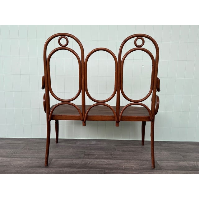 Wood Vintage Italian Bench in Beech, 1970s For Sale - Image 7 of 12