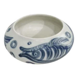 Rostrand Stoneware Fish Motif Bowl by c.h. Stalhane Sweden