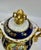 1970s Late 20th Century French Sèvres Style Cobalt Blue & Gilt Porcelain Lidded Decorative Urn For Sale - Image 5 of 11