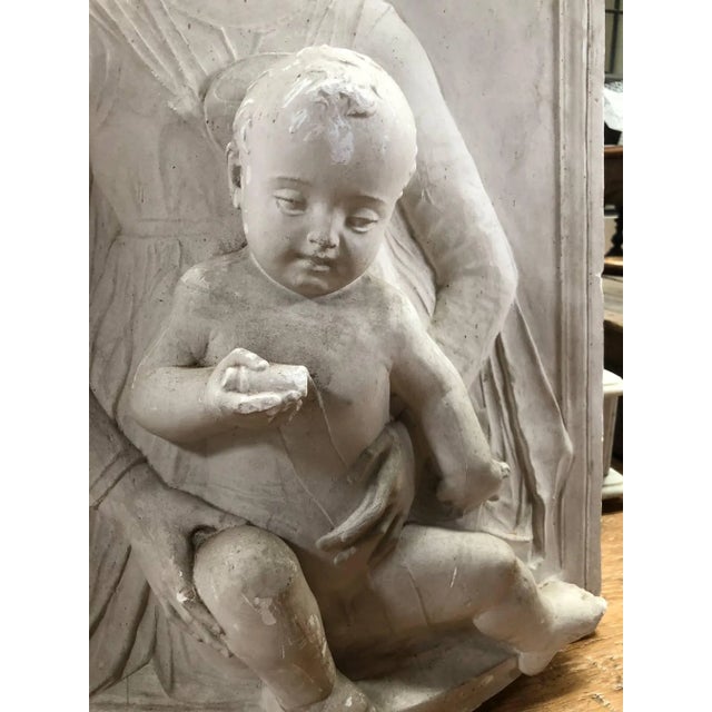 Traditional Antique Madonna and Child Bas Relief From Belgian Castle For Sale - Image 3 of 5