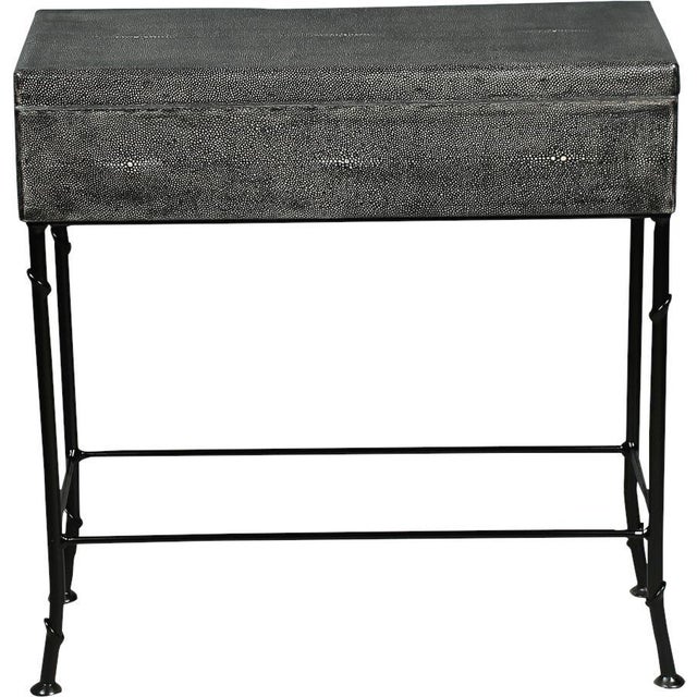 Overall measurements (inches) 25H x 24W x 10D . Overall Condition is New. Material(s): Shagreen Embossed...