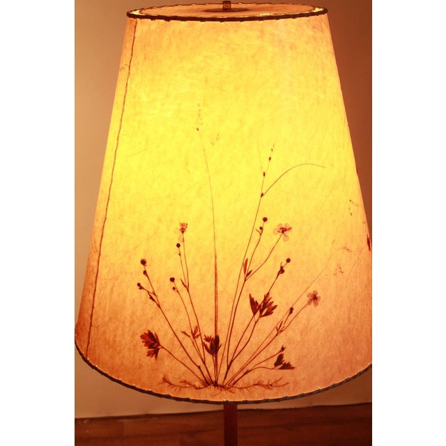 Vintage Floor Lamp with Floral Shade, 1955 For Sale - Image 10 of 14