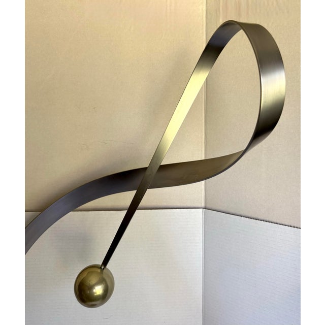 Here is a fabulous large-scale abstract ribbon sculpture by Curtis Jeré, signed and dated 1975. Standing over 38 inches...