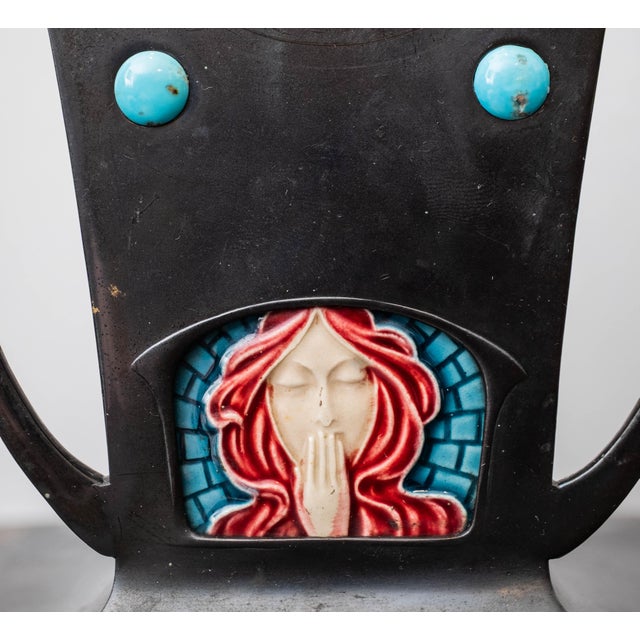 Antique Art Nouveau Mantel Clock by Carl Werner, 1890s For Sale - Image 14 of 18