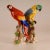 Ceramic Antique Victorian Ceramic Macaw Parrots Birds German Dresden Saxe Porcelain Animal Figurine - a Pair For Sale - Image 7 of 9