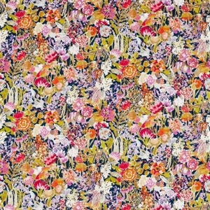 Harlequin Sanguine Fabric in Pomegranate/Clementine/Peony/Blueberry