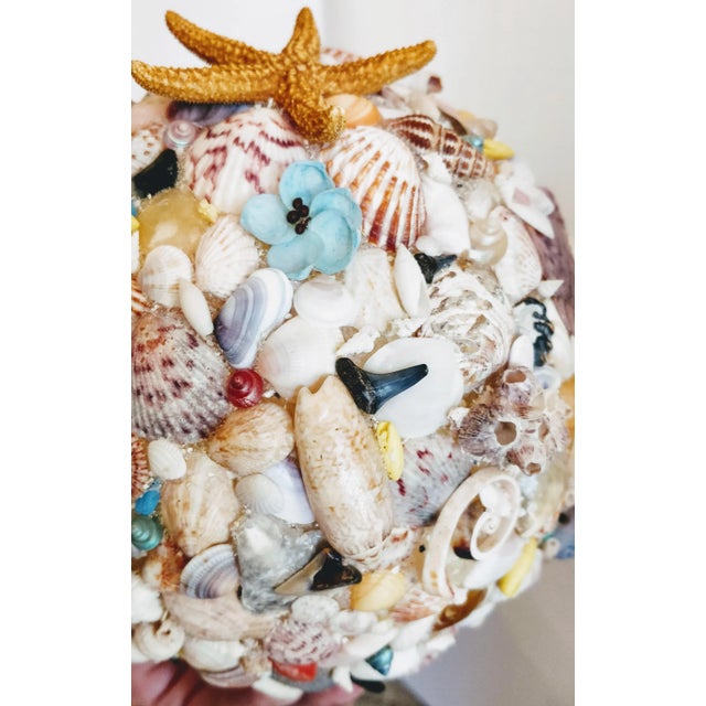Mid Century Coastal Shell Sculpture Sphere For Sale - Image 4 of 11