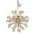 Murano Glass Sputnik Chandelier With Gold Air Drops and Gold Metal Frame For Sale