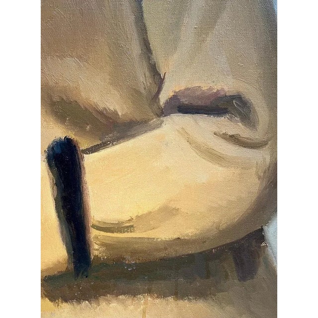 Armand Cacheux, Portrait of Miss Cacheux, Oil on Canvas For Sale - Image 4 of 11