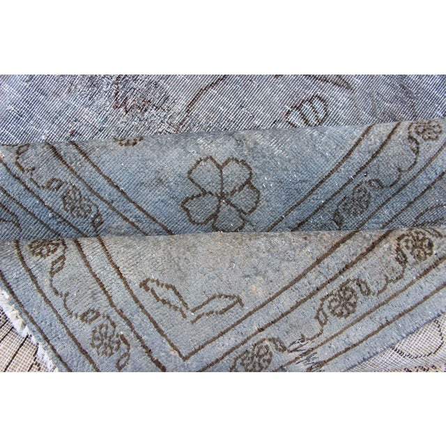 Keivan Woven Arts Vintage Indian Amritsar Rug in Gray Tones and Brown Highlights For Sale - Image 10 of 13