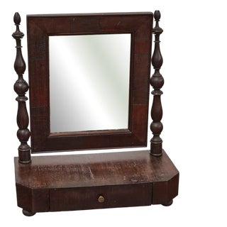 Table Mirror in Walnut Veneer For Sale