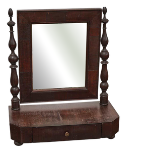 Table Mirror in Walnut Veneer