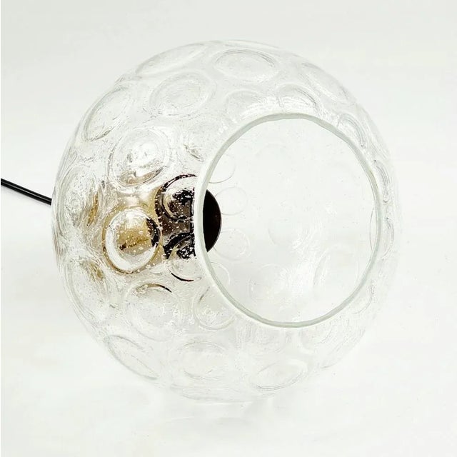 Mid-Century Bubble Glass & Brass Pendant by Helena Tynell for Limburg, Germany, 1960s For Sale - Image 6 of 9