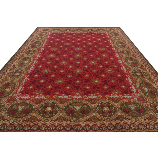 1910s Antique Donegal Rug in Red With Floral Patterns From Rug & Kilim For Sale - Image 5 of 7