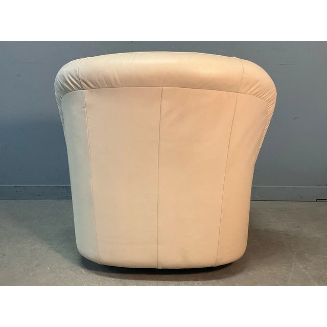 1980s Vintage Emerson Leather Post Modern Lounge Chair For Sale - Image 5 of 7