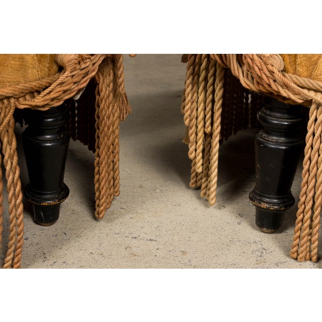 19th Century French Napoleon III Armchairs W/ Golden Ochre Mohair - A Pair For Sale - Image 10 of 18