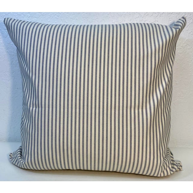 20” Square Pillow Adorned With a Chicken & Rooster Print - Made in U K For Sale - Image 9 of 11