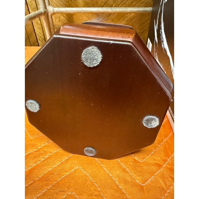 Virginia Metalcrafters Mahogany Octogonal Tea Caddy For Sale - Image 13 of 13
