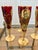 Red Venetian Murano Tre Fuocchi Glasses with 24k Gold Leaf on Ruby Red Glass, 1920s, Set of 12 For Sale - Image 8 of 11
