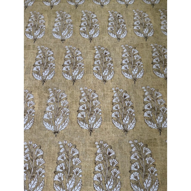 2020s Iksel Decorative Arts Safavid Boteh Gold Fabric 7 Yards Schumacher For Sale - Image 5 of 9