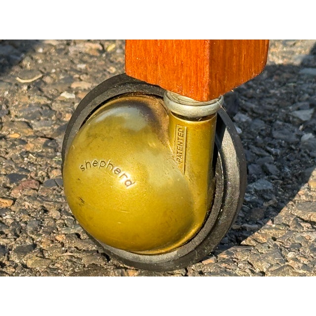 Mid-Century Modern 1960s Teak Dry Bar Cart With Removable Tray by BL-Mobler Denmark For Sale - Image 3 of 13