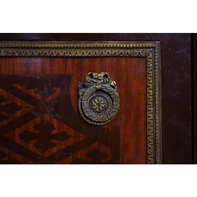 French Louis XVI Style Bronze Mounted Commode For Sale - Image 12 of 18