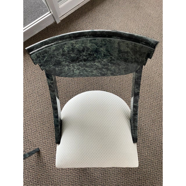 Vintage Lacquered Wood Italian Hollywood Regency Dining Chairs by Pietro Costantini - A Pair For Sale - Image 9 of 13