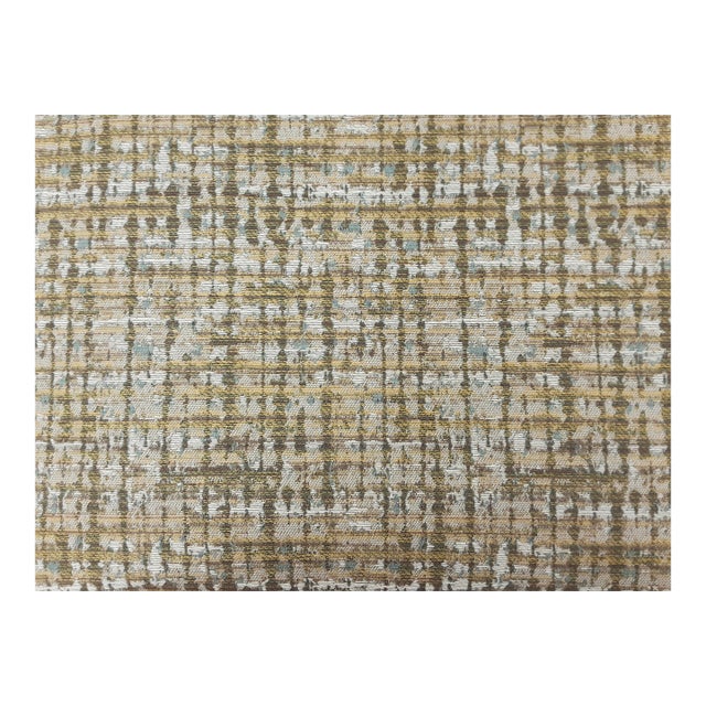 Momentum Boho Amber Stain Resistant Lime Olive Green Teal MCM Upholstery Fabric For Sale