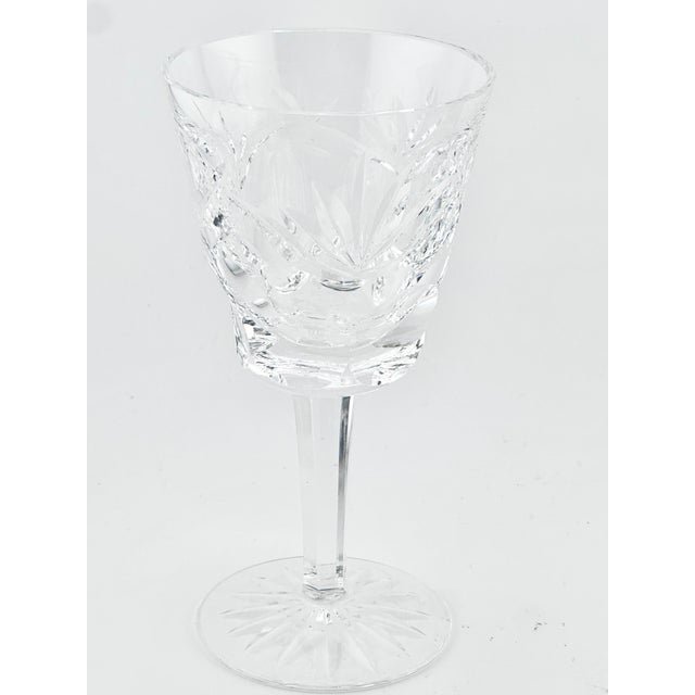 Waterford Crystal Vintage Waterford Cut Crystal “Ashling” Design Claret Wine Glasses- Set of 7 For Sale - Image 4 of 4