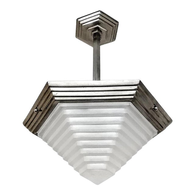 French Art Deco Pendant Chandelier or Flush Mount For Sale