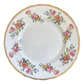 Vintage English Bone China Decorative Dessert Plate For Sale