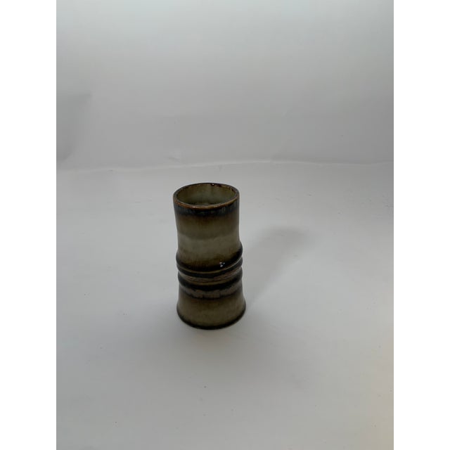 1960s Scandinavian Ceramic & Bamboo Vase by Olle Alberius for Rörstrand, 1960s For Sale - Image 5 of 12