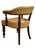 19th Century Cream Leather Buttonback Open Frame Armchair For Sale - Image 5 of 10